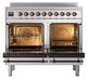 Ilve® Nostalgie II Noblesse 40'' Stainless Steel Pro Style Induction Range with Burnished Trim-2