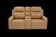 iPowr Kona Butternut Leather Dual Power Reclining Multimedia Console Loveseat-1