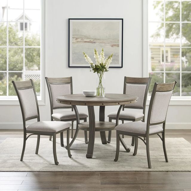 Powell® Franklin 5-Piece Pewter Gray/Taupe Dining Set-1