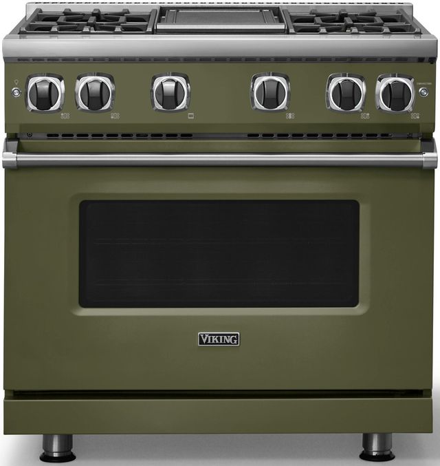 Viking® 7 Series 36" Martini Pro Style Natural Gas Range with Griddle-2