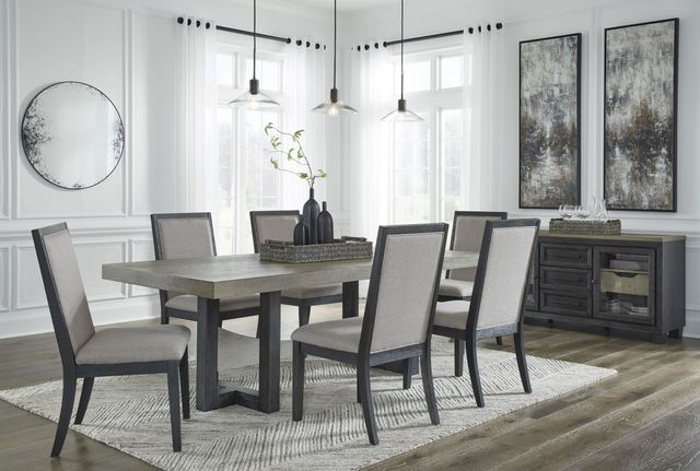 Signature Design by Ashley® Foyland Grayish Brown Rectangular Dining Room Table with Black Base-3
