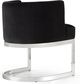 Meridian Furniture Gianna Black/Chrome Velvet Dining Chair-2