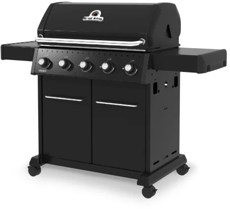 Broil King® Crown™ 520 63" 5-Burner Black Freestanding Natural Gas Grill-2