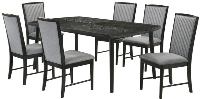 New Classic® Home Furnishings Skyline 7-Piece Gray/Onyx Dining Set-0