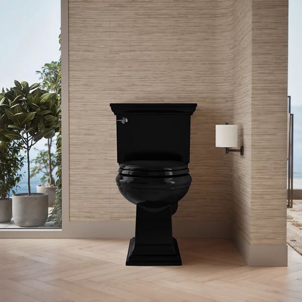 KOHLER® Memoirs® Black Elongated Toilet Bowl-3