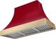 AGA Cascade 36" Piccadilly Red Wall Mounted Range Hood  with Brushed Brass Trim-0