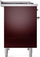 Ilve® Nostalgie II Series 40" Burgundy Pro Style Dual Fuel Range-3