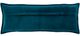 Surya Cotton Velvet Teal 12"x30" Toss Pillow with Down Insert-1