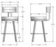 Amisco Customizable Barry Swivel Counter Stool-1