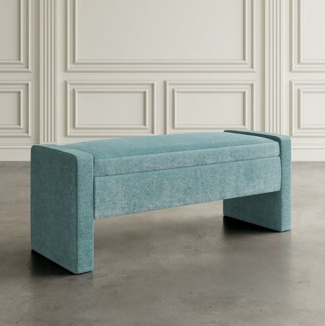 Jofran Inc. Braun Blue Storage Bench-7