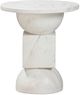 TOV Furniture Chip White Concrete Indoor/Outdoor Side Table-3