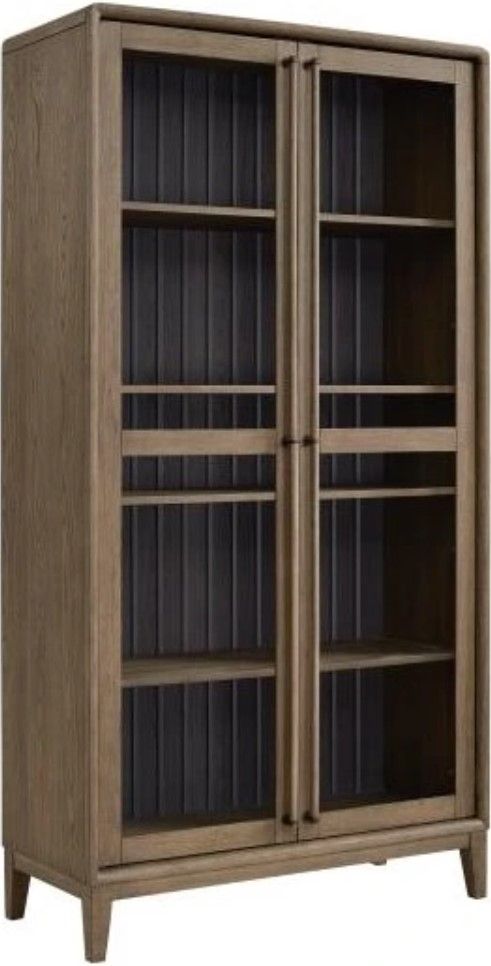 Bernards Elure Latte/Peppercorn Display Cabinet-0