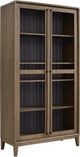 Bernards Elure Latte/Peppercorn Display Cabinet-0