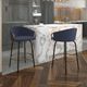 Inspire™ Lavo Blue/Black/Aged Gold 26" Counter Stool W/Swivel, Set Of 2-1