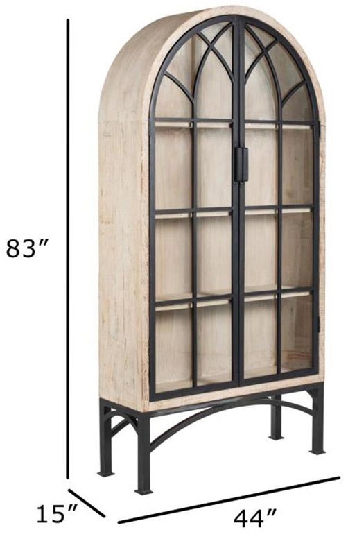 Nest Home Collections Victoria White Washed Cabinet-3