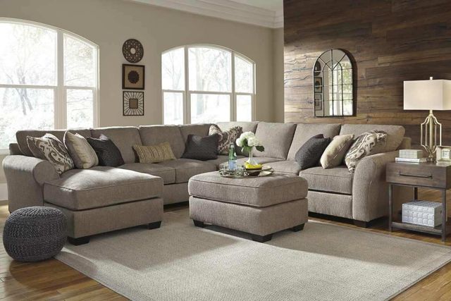 Benchcraft® Pantomine 5-Piece Driftwood Right-Arm Facing Sectional with Chaise-1