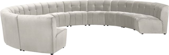 Meridian Furniture Limitless 11-Piece Cream Velvet Modular Sectional-1