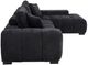 Coaster® Octavia Black 2-Piece L-Shaped Sectional and Chaise-2