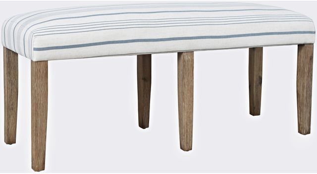 Jofran Inc. Eastern Tides Bisque Upholstered Bench-0