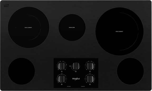 Whirlpool® 36" Black Electric Cooktop-0