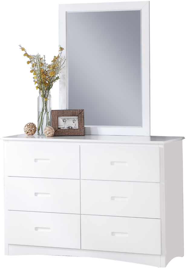 Mazin Furniture Galen White Dresser-3