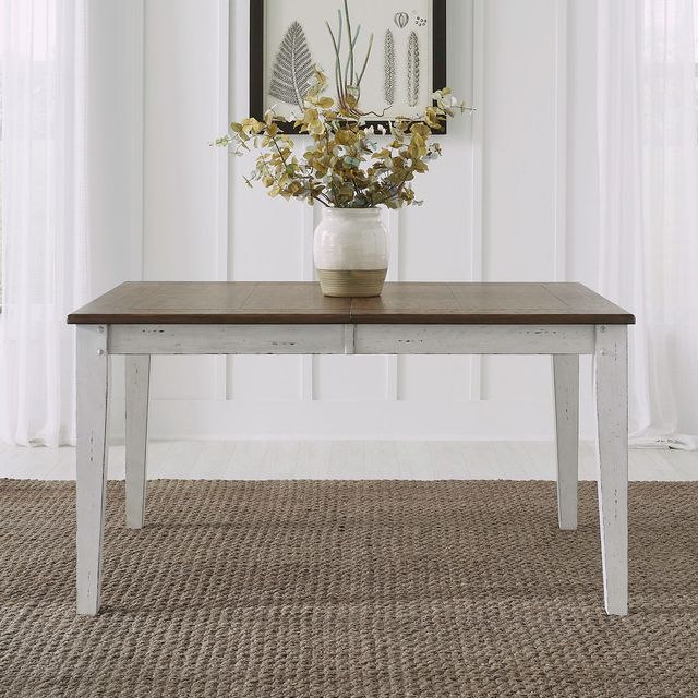 Liberty Furniture Al Fresco Graphite Rectangular Table with Whitestone Base-1