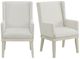 Elements International Avalanche Antique White Dining Arm Chair-4