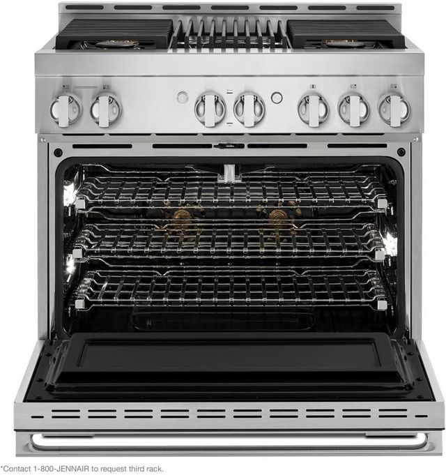 JennAir® NOIR™ 36" Stainless Steel Pro Style Natural Gas Range-1
