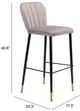 Zuo® Modern Manchester 2-Piece Gray Bar Chairs-4