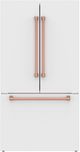 Thor Kitchen Gordon Ramsay Series 36" White French Door Counter Depth Refrigerator with Ice Maker & Rose Gold Hardware-2