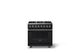 Viking® 5 Series 36" Onyx Pro Style Dual Fuel (NG) Range with Polished Chrome Trim-0