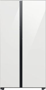 Samsung Bespoke 22.6 Cu. Ft.  White Glass Counter Depth Side-by-Side Refrigerator