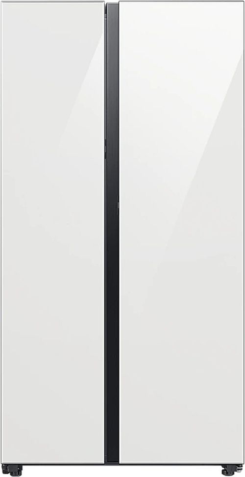 Samsung Bespoke 22.6 Cu. Ft.  White Glass Counter Depth Side-by-Side Refrigerator-0