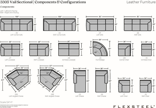 Flexsteel® Vail Dark Gray Sectional-3