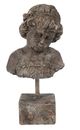 A & B Home Antique Cement Girl on Stand Figurines-0