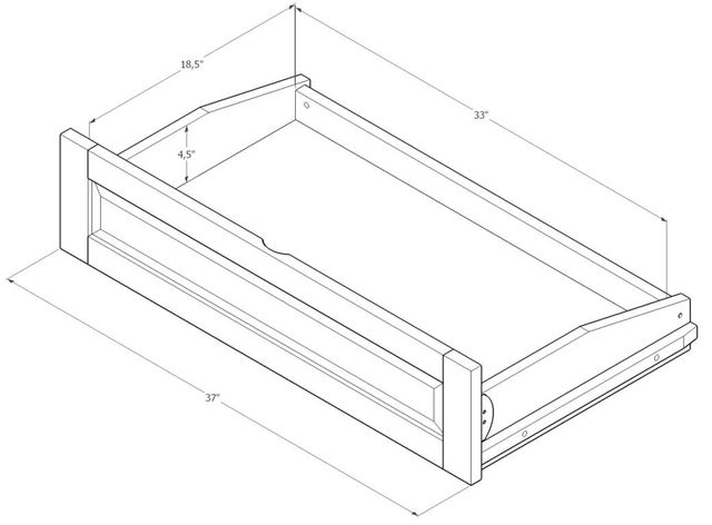 Kodiak Furniture Phoenix Butternut Full Futon Frame with Storage-2