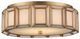 Currey & Company Daze Antique Brass/White Flush Mount-1