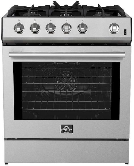 FORNO® Leonardo Espresso 30" Stainless Steel Pro Style Gas Range-0