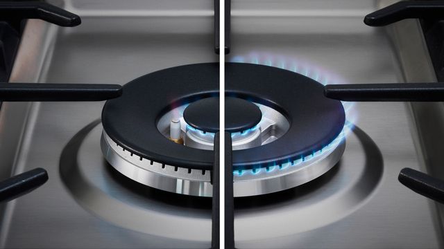 Fisher & Paykel 36" Brushed Stainless Steel with Black Glass Pro Style Natural Gas Range-2