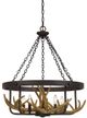 Cal® Lighting & Accessories Angelo Dark Brown/Dark Yellow Chandelier-0