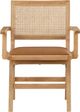 Meridian Furniture Abby Cognac/Natural Leather Dining Arm Chair-1