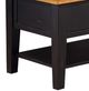 TEI Quinton Pecan Coffee Table with Black Base-1