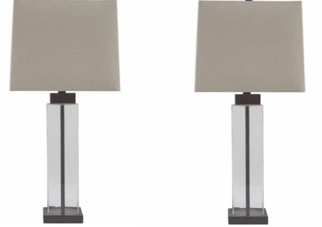 Signature Design by Ashley® Alvaro 2-Piece Clear/Bronze Table Lamp Set-0