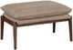 Bassett® Furniture Ellis Leather Beige Ottoman-0