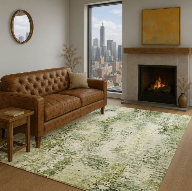 Dalyn™ Rug Company Lumara LM5 Olive 5'x8' Area Rug-1
