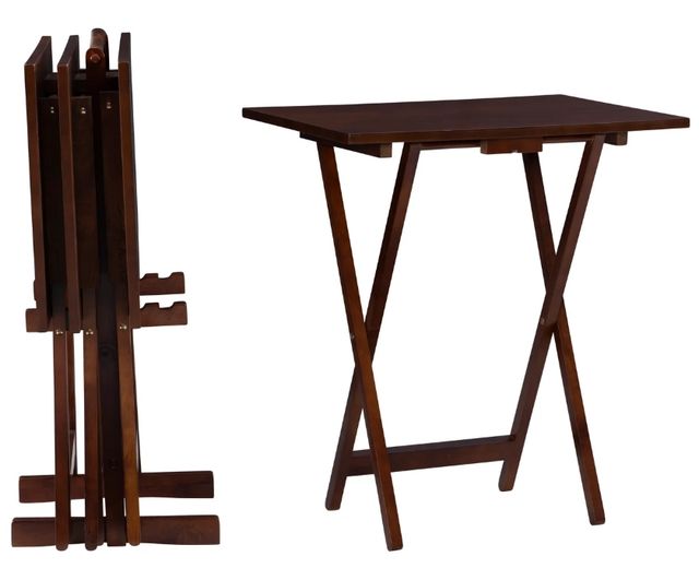 Powell® Tannan 5-Piece Hazelnut Tray Table Set-0