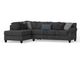 Thunder 2 Piece Chaise Sectional, Ottoman and 75" TV Free!-2