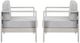 Linon Key Largo 2-Piece Gray Aluminum/Fabric Outdoor Chairs-3