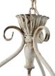 A & B Home Distressed White Beaded Chandelier-2