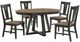 Intercon Harper Pecan Top Round Dining Table with Brushed Brown Base-2